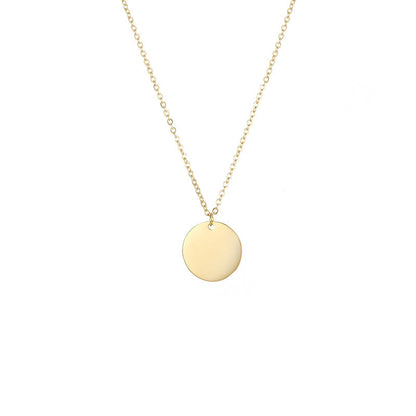 Stainless Steel Engraved Pendant Necklace