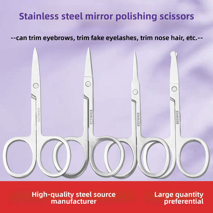Stainless steel eyebrow clippers