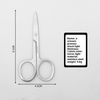 Stainless steel eyebrow clippers