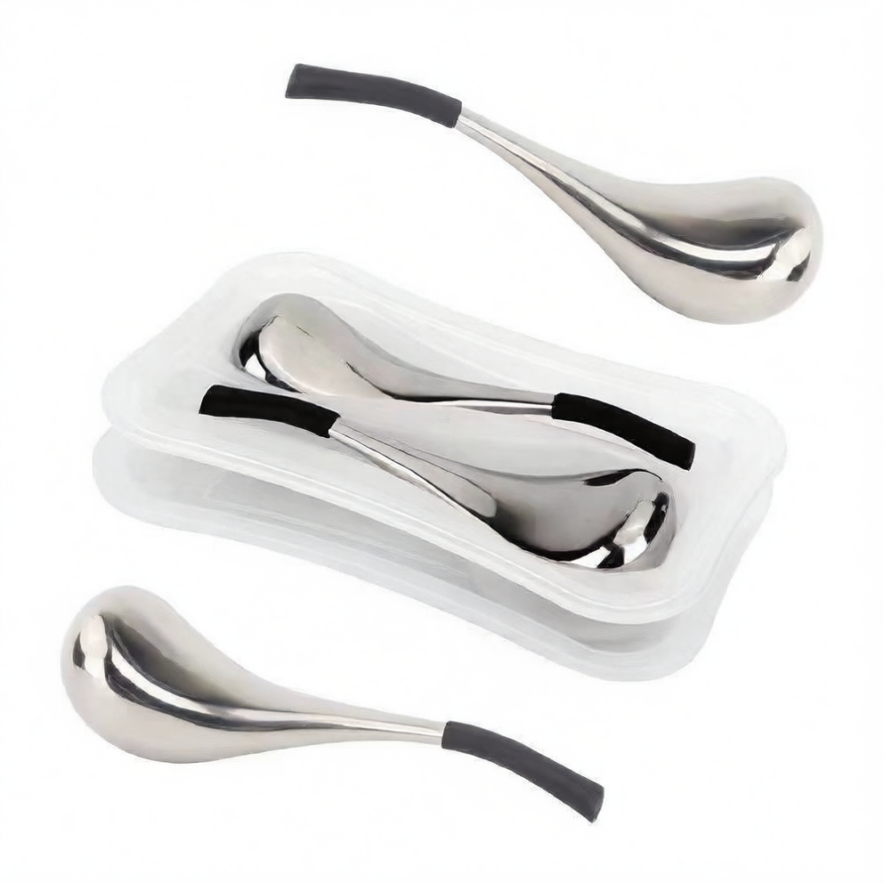 Stainless Steel Facial Ice Massage Ball and Spoon