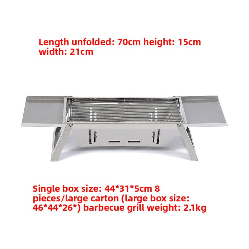 Stainless Steel Foldable Charcoal Barbecue Grill
