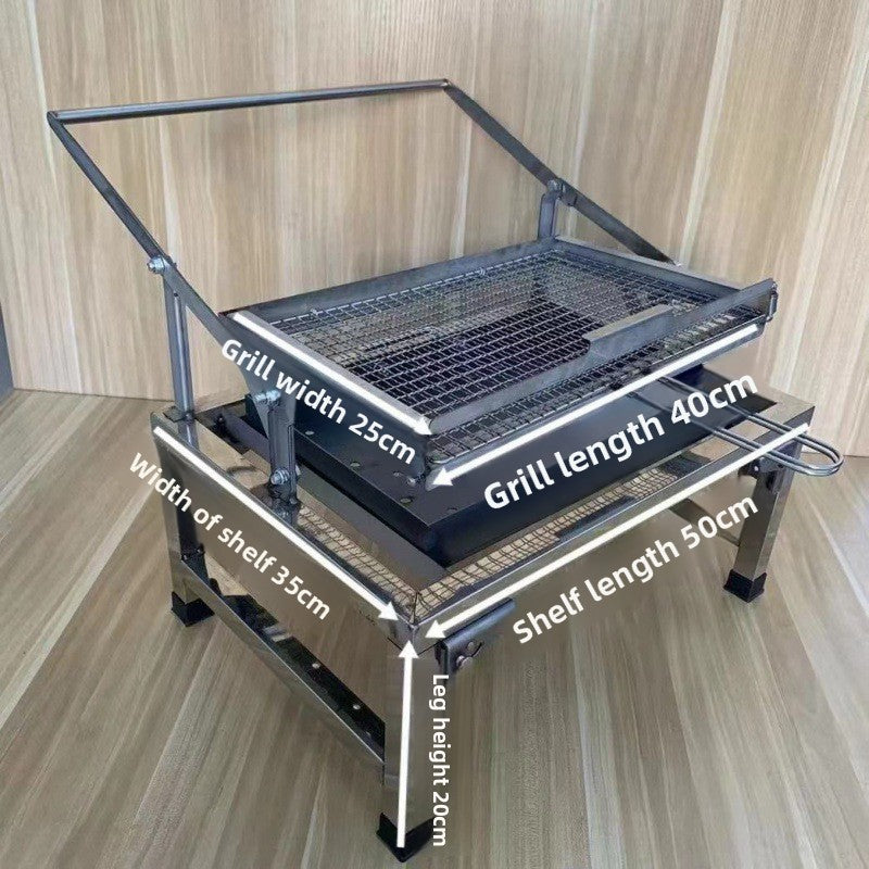 Stainless Steel Foldable Rotatable Barbecue Grill