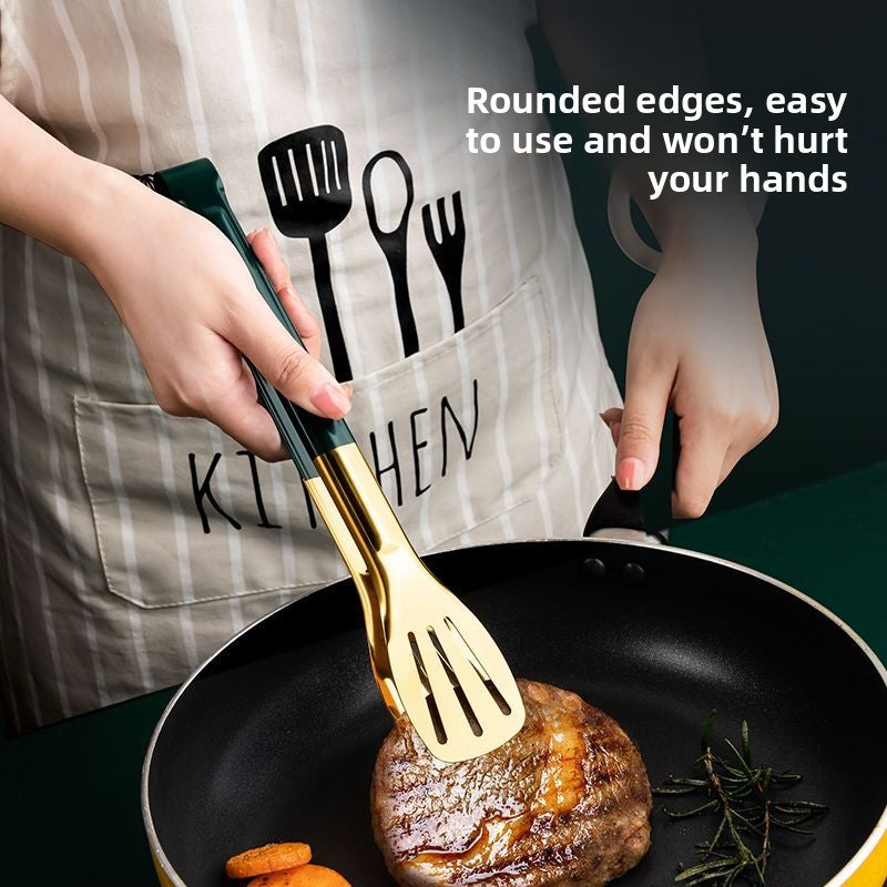 Stainless Steel Food Barbecue Tongs for Kitchen and Outdoor Use