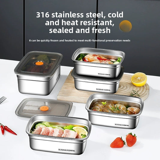 Stainless steel food storage box