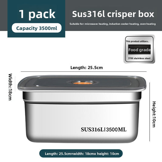 Stainless steel food storage box