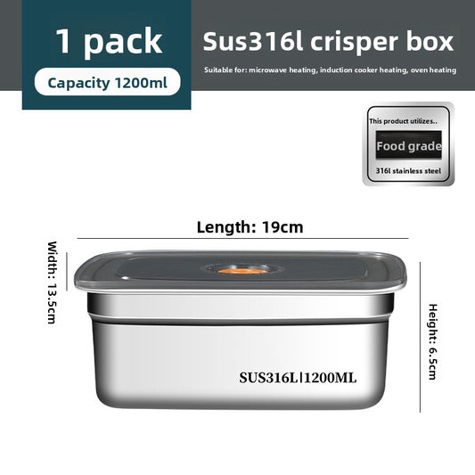 Stainless steel food storage box