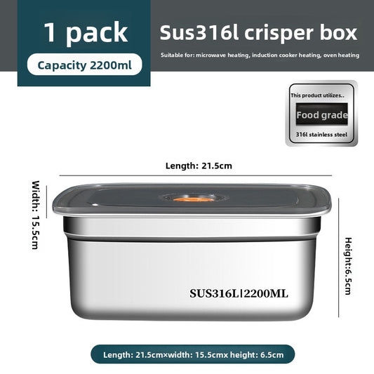 Stainless steel food storage box