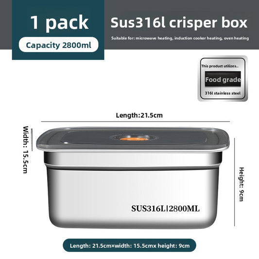 Stainless steel food storage box