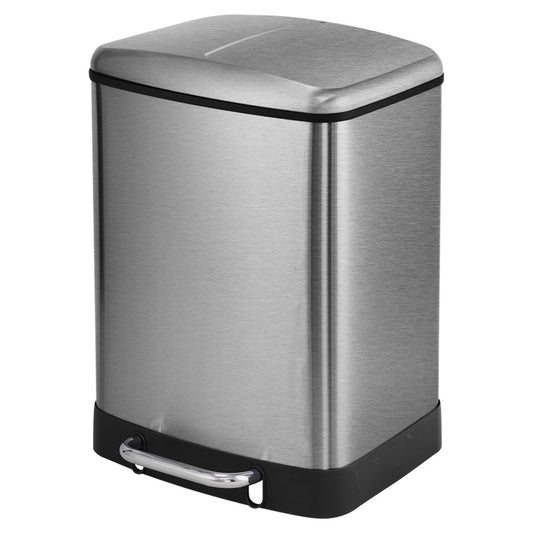 Stainless Steel Foot-Operated Trash Can with Dry/Wet Separation