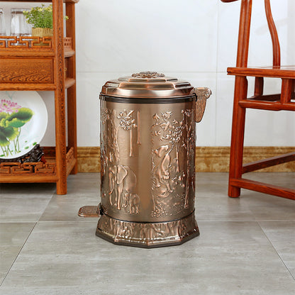 Stainless Steel Foot Pedal Trash Can with Lid