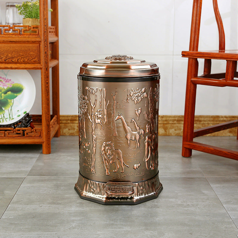 Stainless Steel Foot Pedal Trash Can with Lid