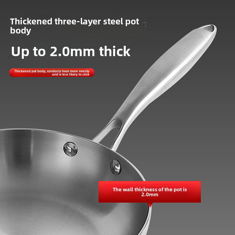 stainless steel frying pan