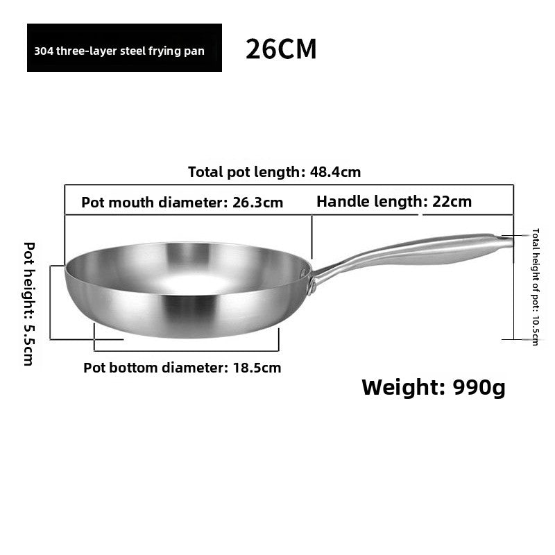stainless steel frying pan