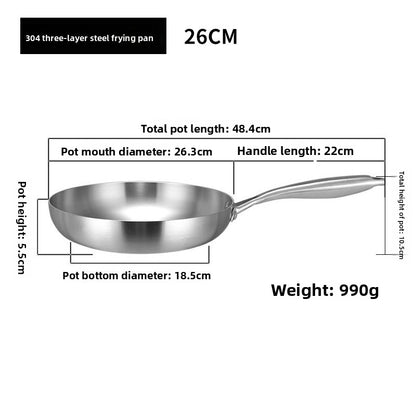 stainless steel frying pan