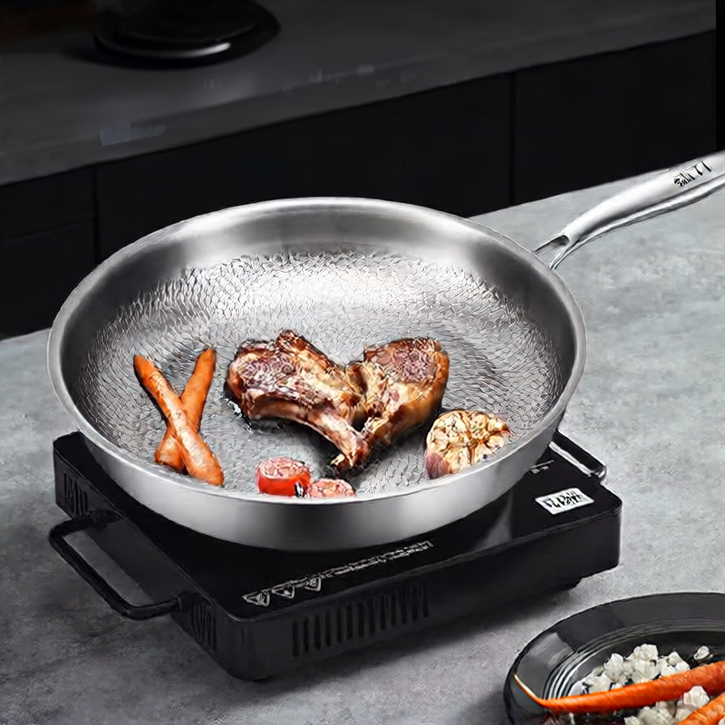 stainless steel frying pan