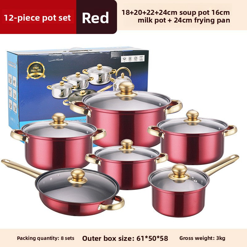 Stainless Steel Glass Lids Cookware Set