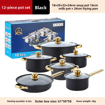 Stainless Steel Glass Lids Cookware Set