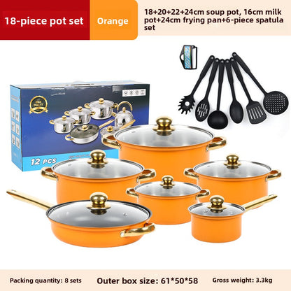 Stainless Steel Glass Lids Cookware Set