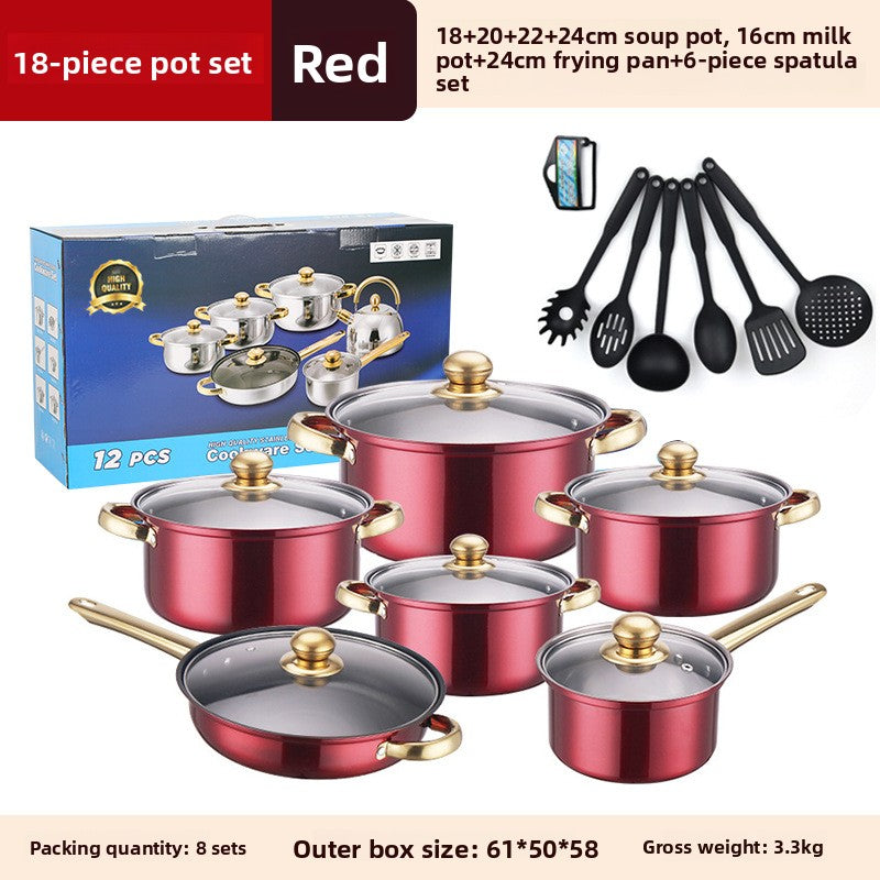 Stainless Steel Glass Lids Cookware Set