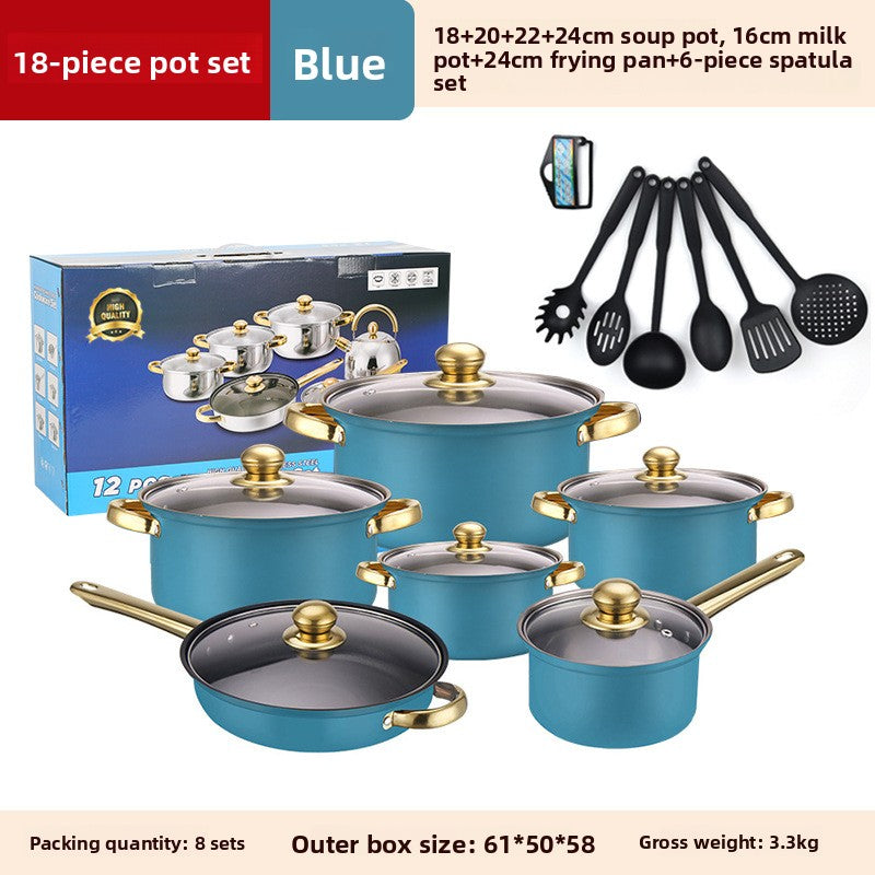 Stainless Steel Glass Lids Cookware Set