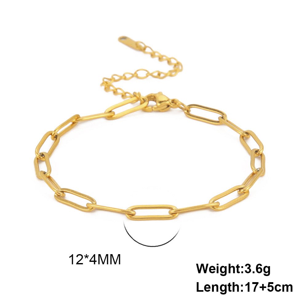 Stainless steel gold bracelet