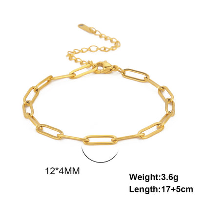 Stainless steel gold bracelet