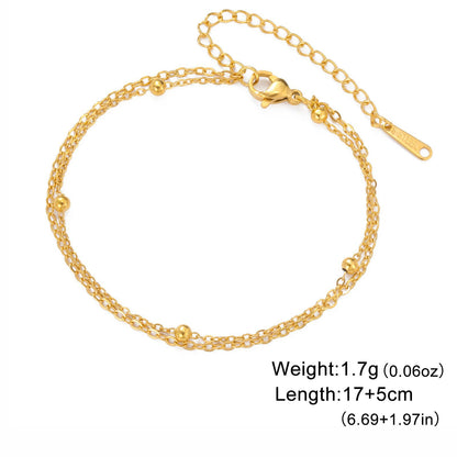 Stainless steel gold bracelet