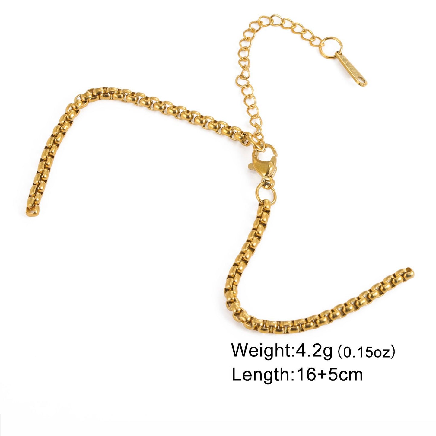Stainless steel gold bracelet