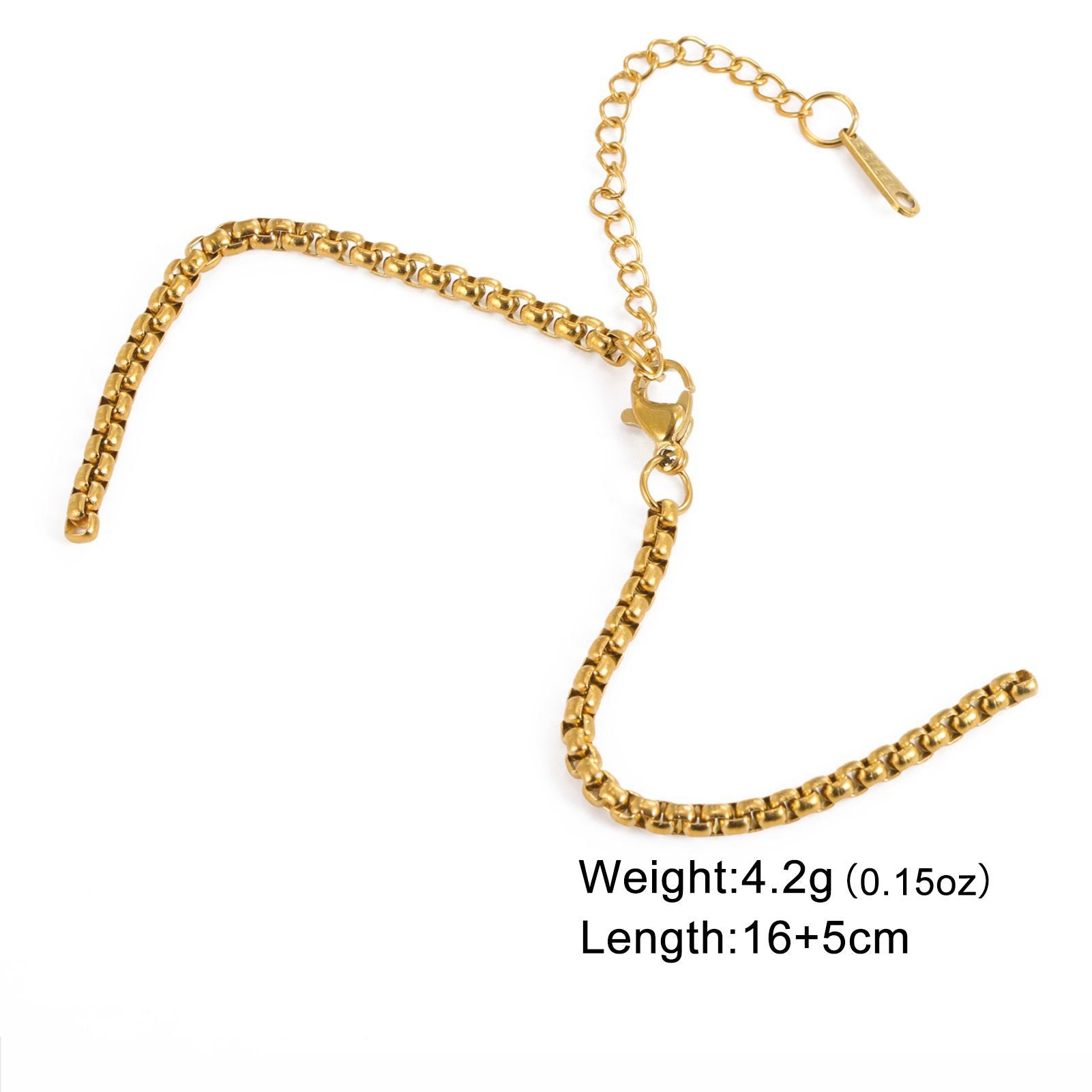 Stainless steel gold bracelet