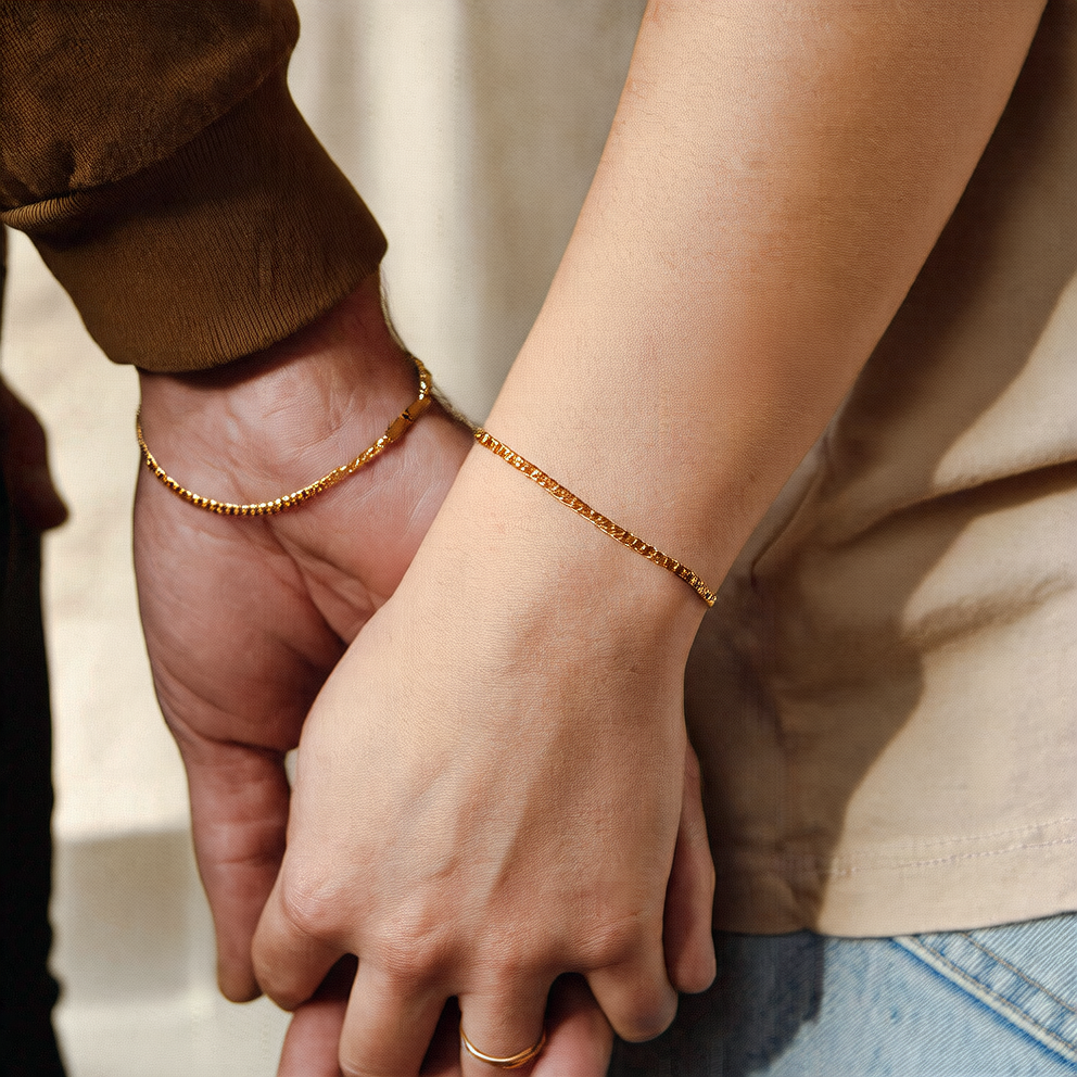 Stainless Steel Gold Plated Cuban Chain Bracelet