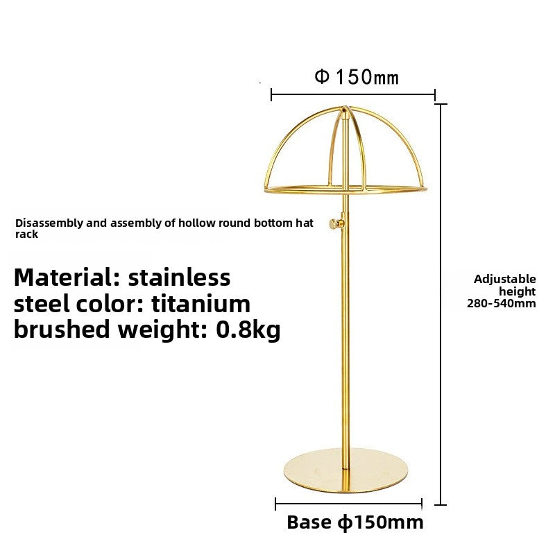 Stainless steel hat display stand