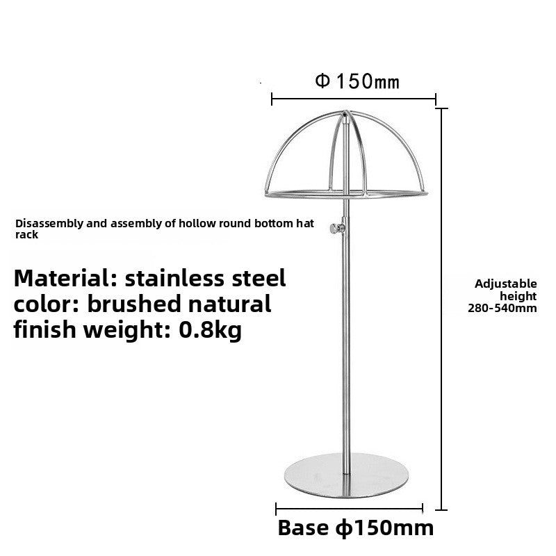 Stainless steel hat display stand