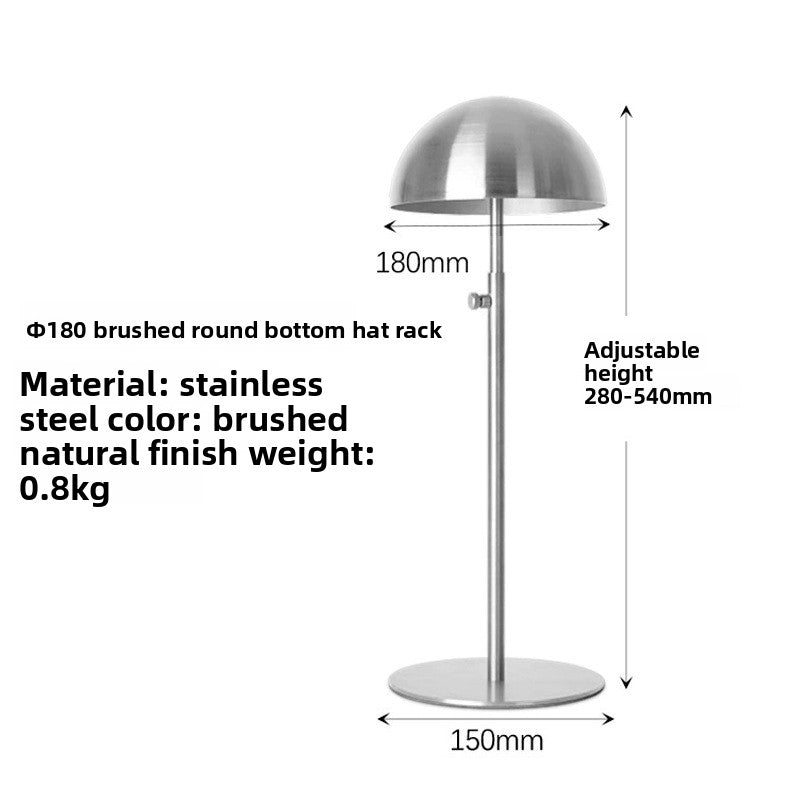 Stainless steel hat display stand