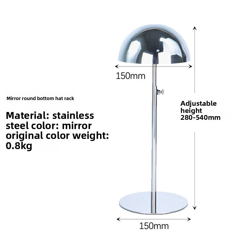Stainless steel hat display stand
