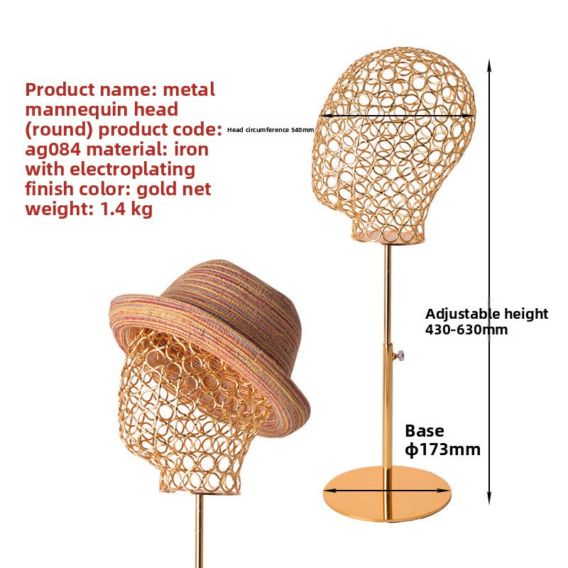 Stainless steel hat display stand
