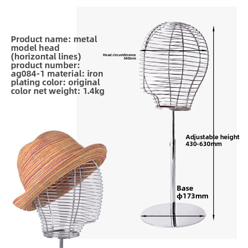 Stainless steel hat display stand