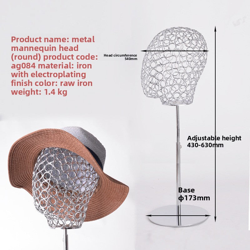 Stainless steel hat display stand