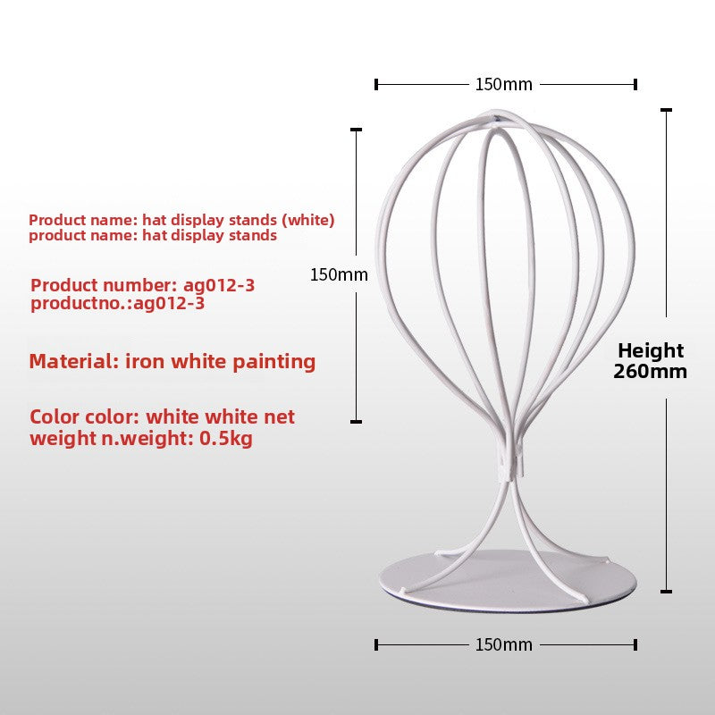 Stainless steel hat display stand