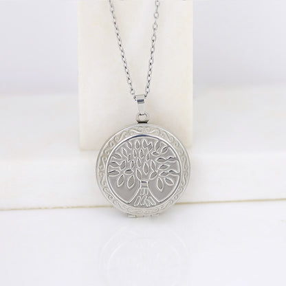 Stainless Steel Heart Photo Locket Necklace with Adjustable Chain