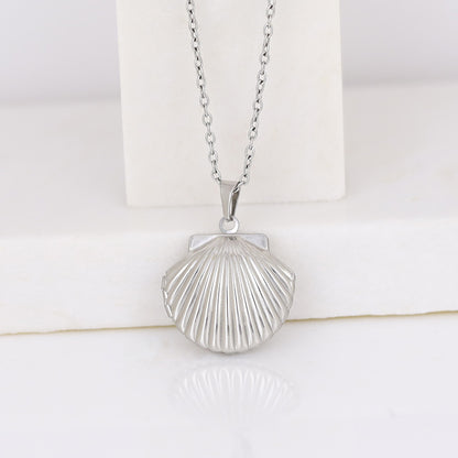 Stainless Steel Heart Photo Locket Necklace with Adjustable Chain