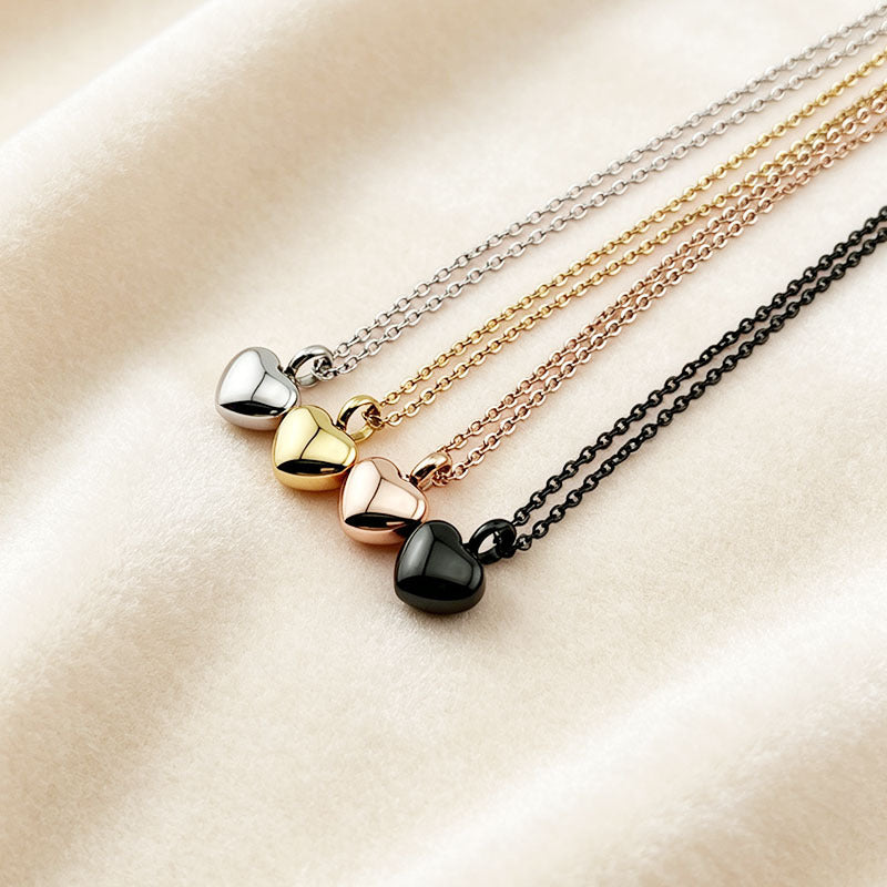 Stainless Steel Heart-Shaped Ash Necklace