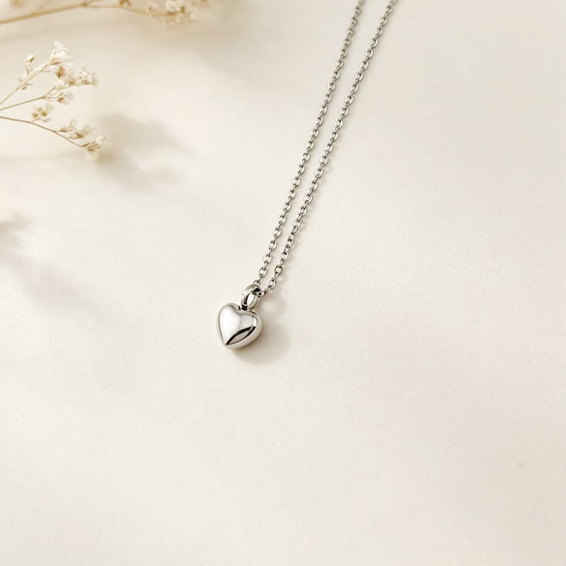 Stainless Steel Heart-Shaped Ash Necklace