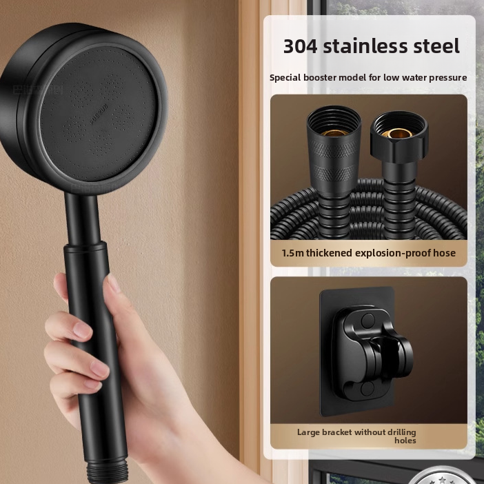 Stainless Steel High Pressure Shower Head with Anti Fall Design