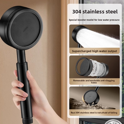 Stainless Steel High Pressure Shower Head with Anti Fall Design