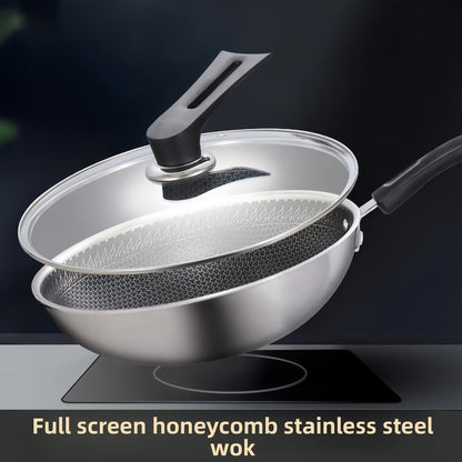 Stainless Steel Honeycomb Frying Pan