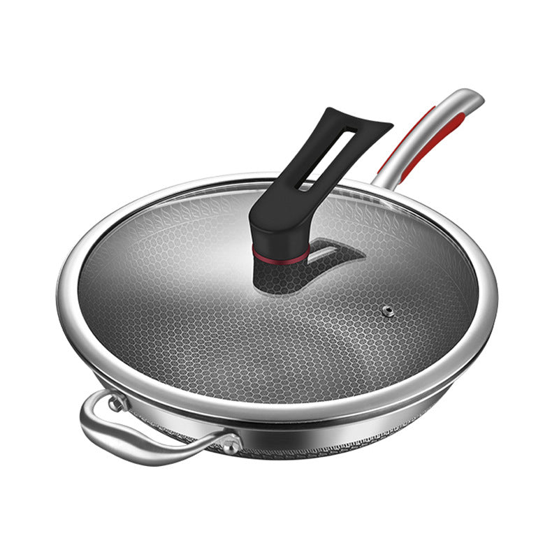 Stainless steel honeycomb non-stick pan