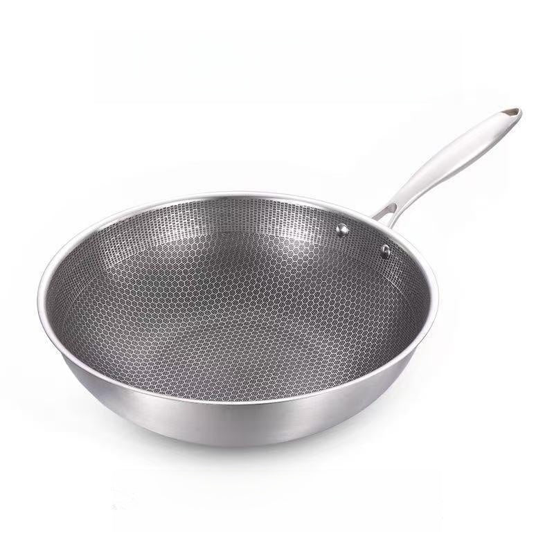 Stainless Steel Honeycomb Non-Stick Wok