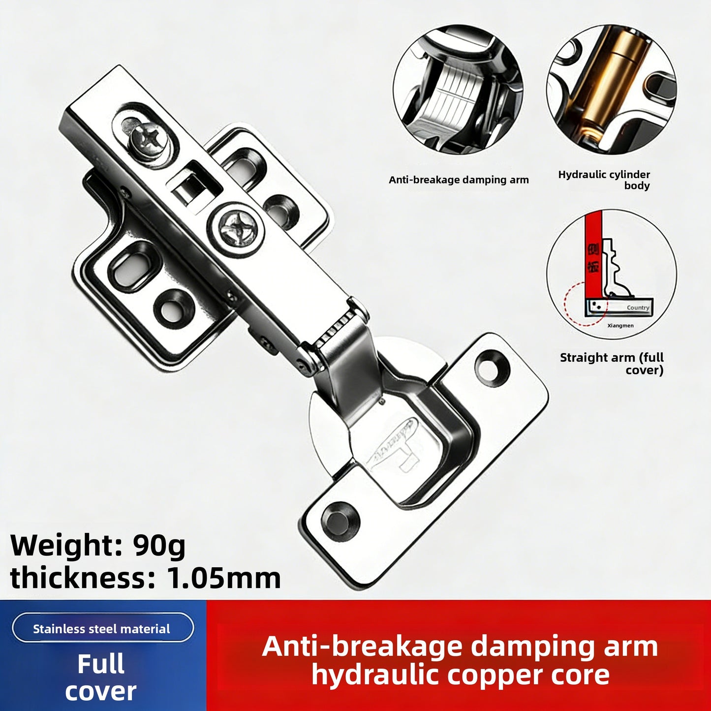 Stainless Steel Hydraulic Damping Cabinet Hinges