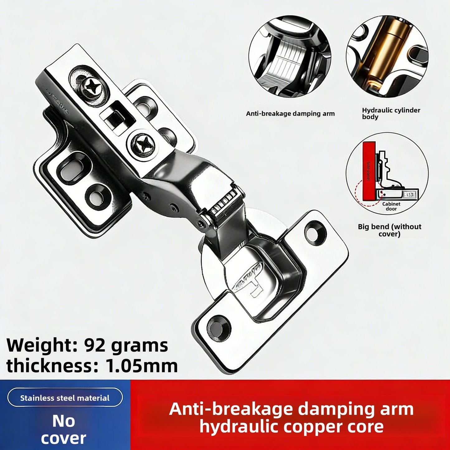 Stainless Steel Hydraulic Damping Cabinet Hinges