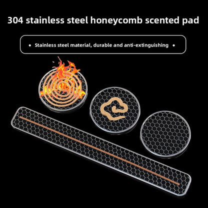 Stainless Steel Incense Holder with Fireproof Mesh for Home Use
